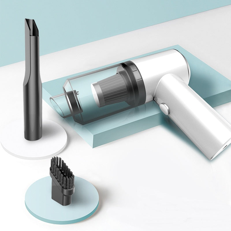 White cordless handheld car vacuum