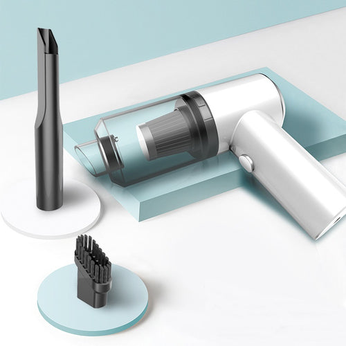 White cordless handheld car vacuum