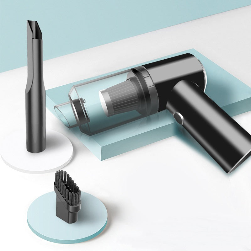 Black cordless handheld car vacuum