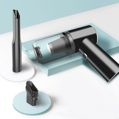 Black cordless handheld car vacuum