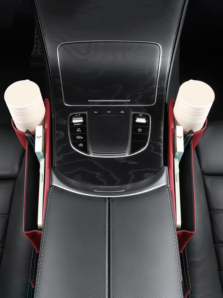 Two seat gap fillers installed on either side of the center console